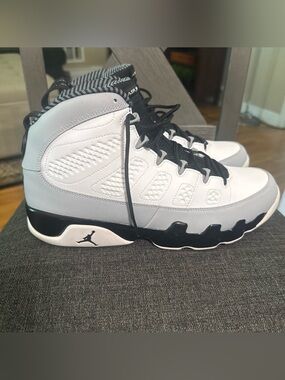 Nike Jordan 9 “Baron” Men's High-Top Sneakers in White and Black Size 11